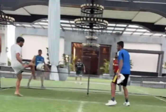 IND vs BAN 2024: Pant, Siraj, Ashwin and Dhruv showcase their footvolley skills during a rain delay in Kanpur Test match