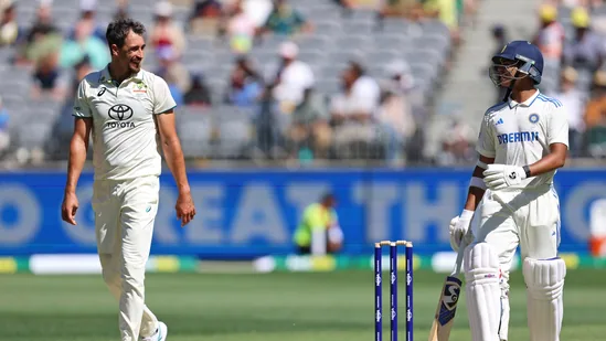 Yashasvi Jaiswal taunts Mitchell Starc with 'you're too slow' remark after smashing a four, Australia bowler hits back